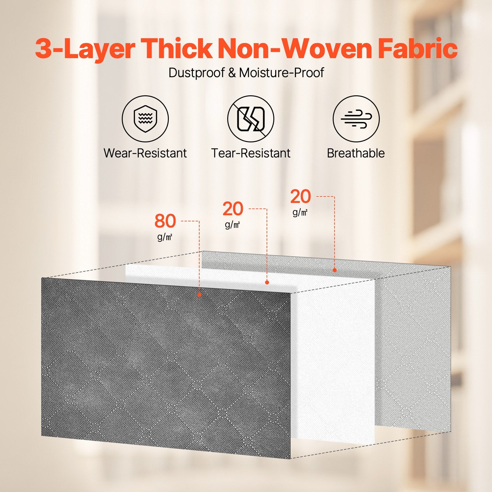 90L Large Storage Bags 6 Pack – Foldable Clothes & Blanket Storage Bins with Handles, Space Saving Closet Organizers