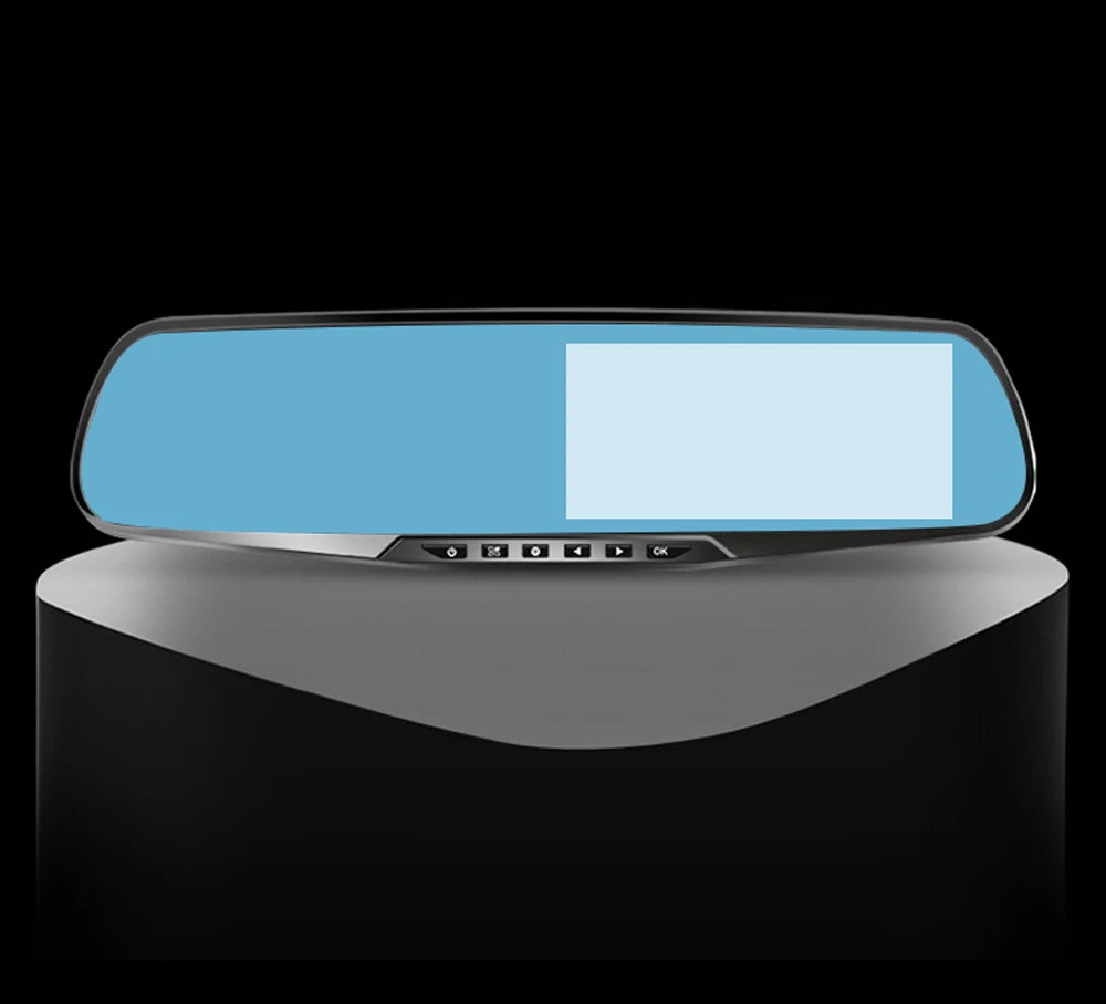 1080P Dual Lens Rearview Mirror Dash Cam 4.3 Inch Car DVR Video Recorder with Parking Monitor