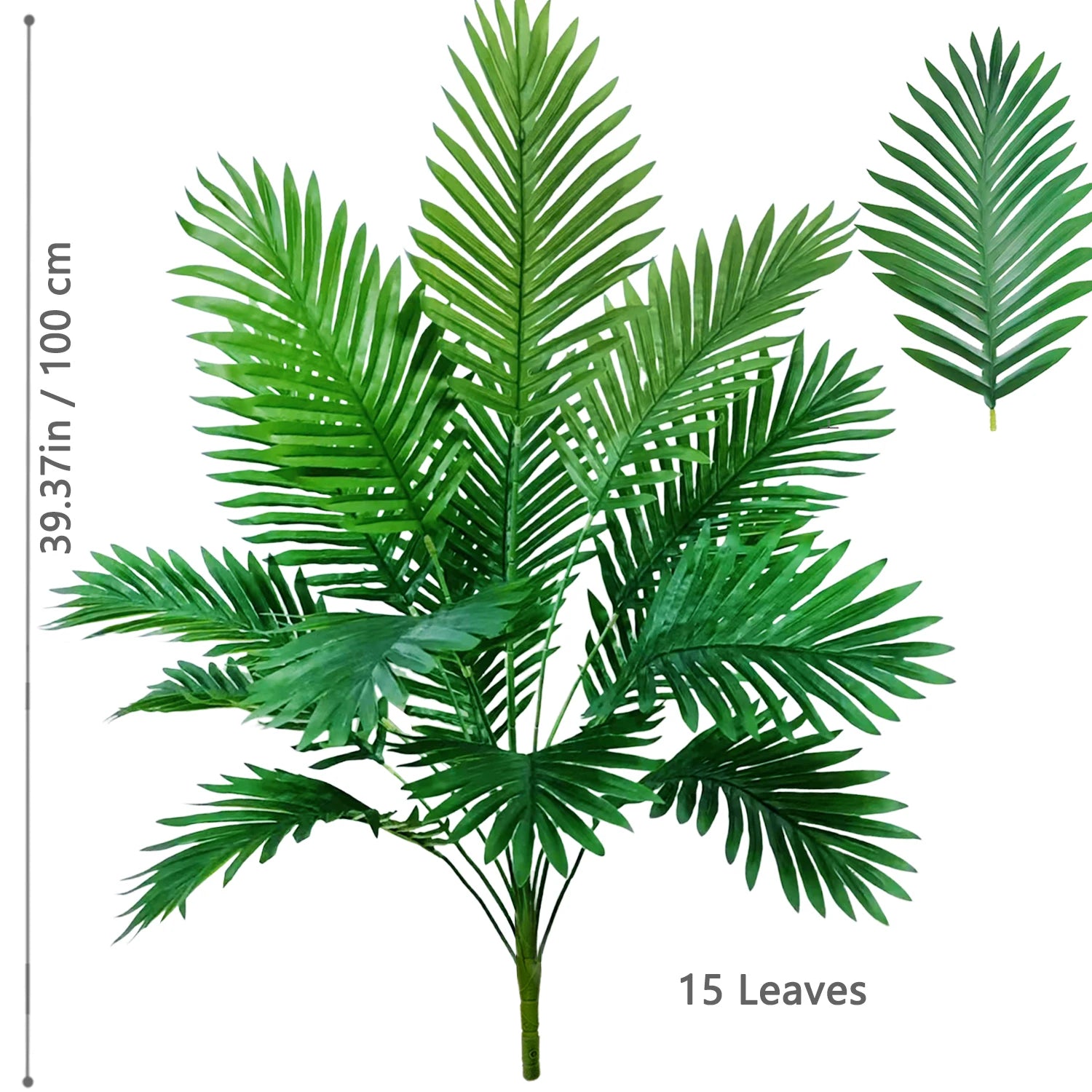 Artificial Palm Tree Decorative Leaves Tropical Fake Plant for Home and Garden Decoration