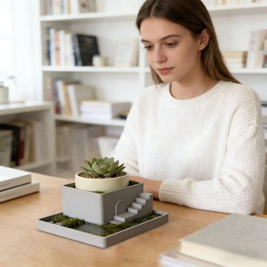 3D Printed Mini Flowerpot Succulent Planter Indoor Plant Container