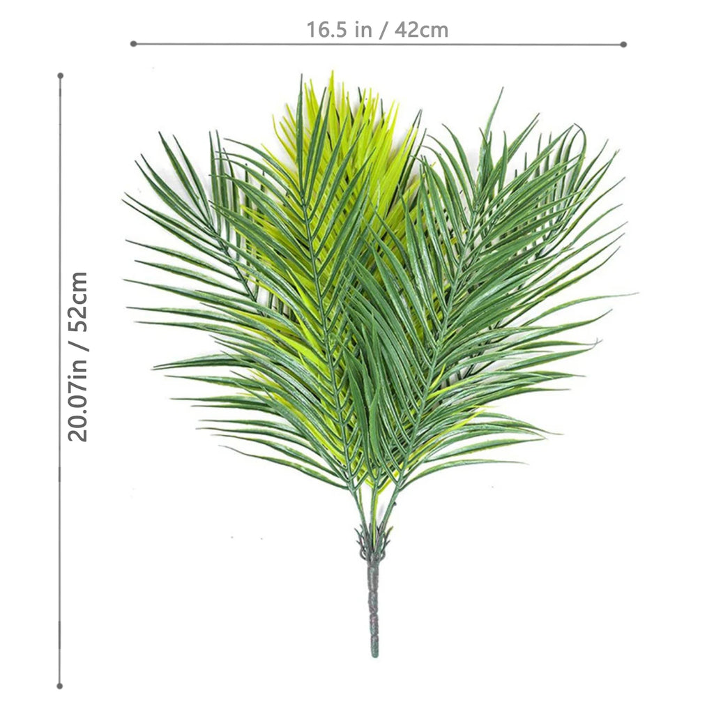 Artificial Palm Tree Decorative Leaves Tropical Fake Plant for Home and Garden Decoration
