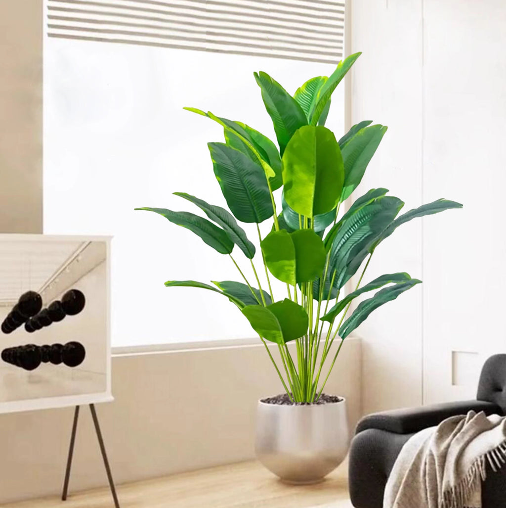 Large Artificial Tropical Palm Tree Banana Plant Real Touch Strelitzia Reginae Fake Plant for Home Garden Decor