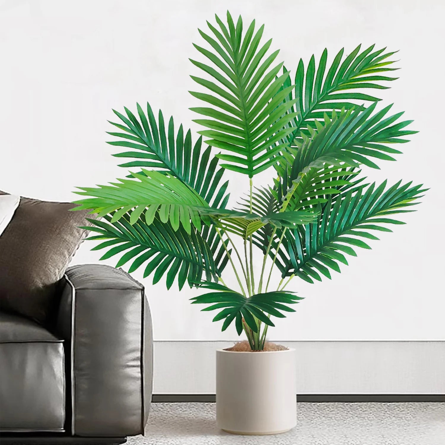 Artificial Palm Tree Decorative Leaves Tropical Fake Plant for Home and Garden Decoration