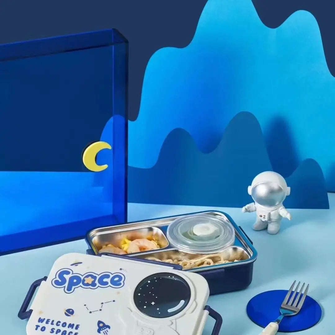 Food-grade stainless steel lunch box, student compartment plate, kids insulated bento box, kindergarten plate
