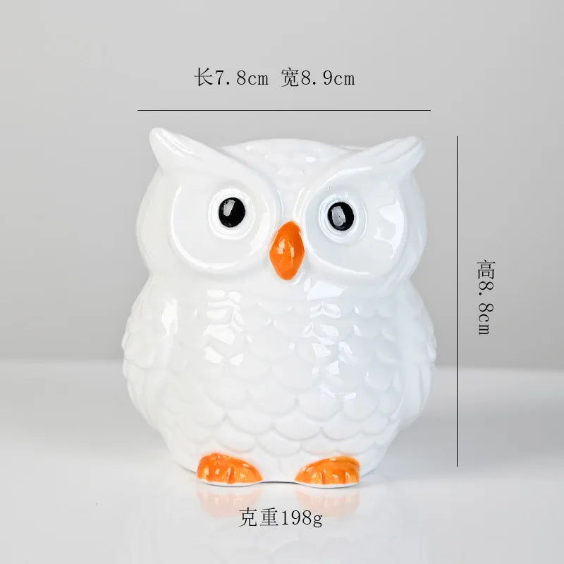 Mini Cute Owl Bonsai Ceramic Succulent Flower Pot