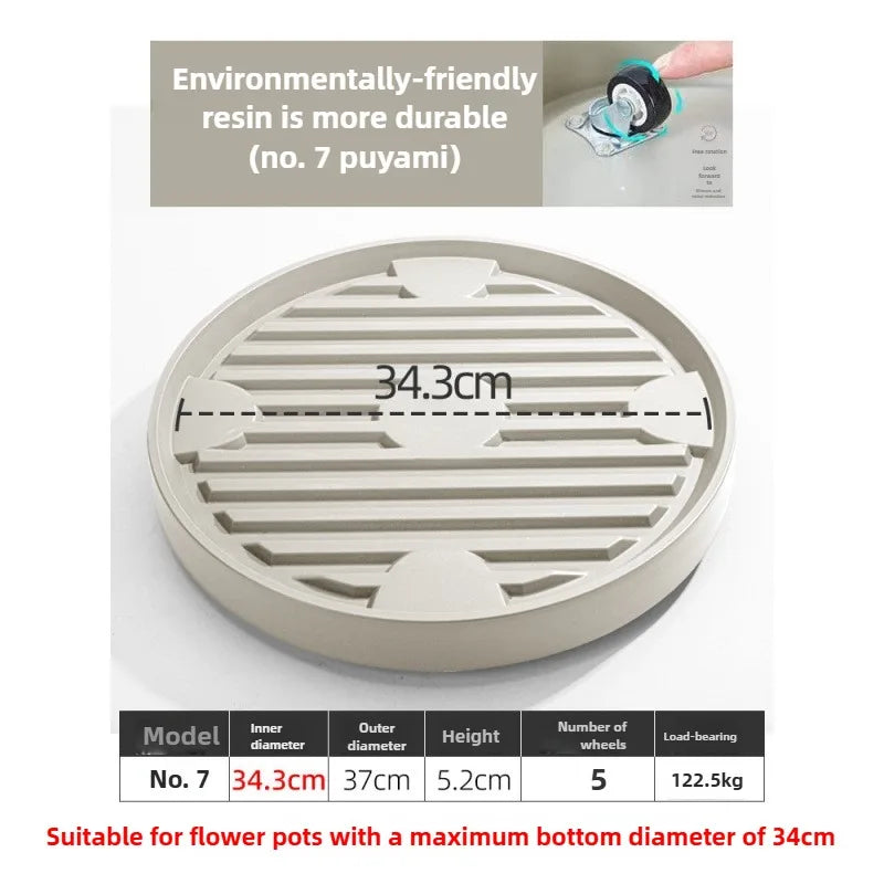 Heavy Duty Rolling Plant Stand with Wheels Universal Flower Pot Tray Mobile Base for Indoor and Outdoor Plants