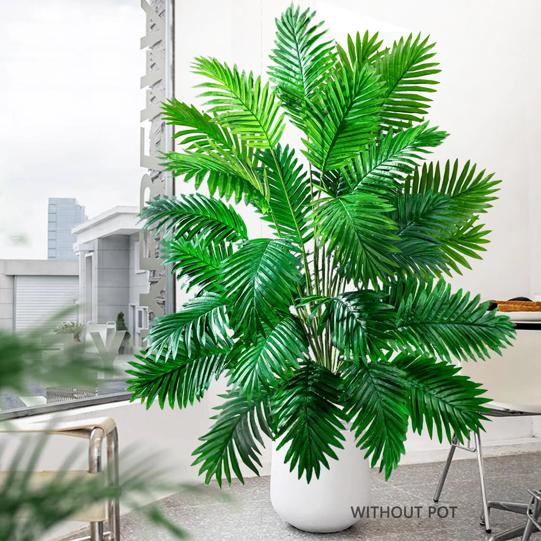 Artificial Palm Tree Decorative Leaves Tropical Fake Plant for Home and Garden Decoration