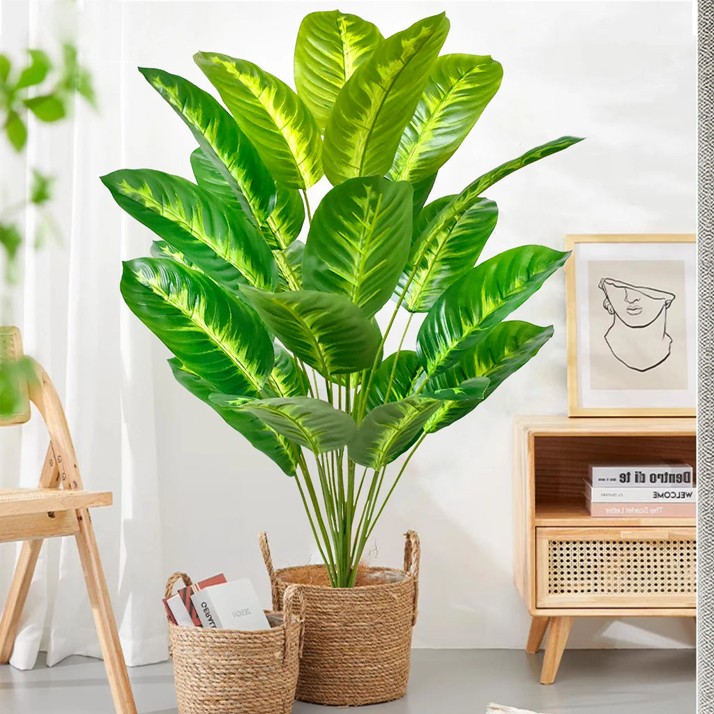 Large Artificial Tropical Palm Tree Banana Plant Real Touch Strelitzia Reginae Fake Plant for Home Garden Decor