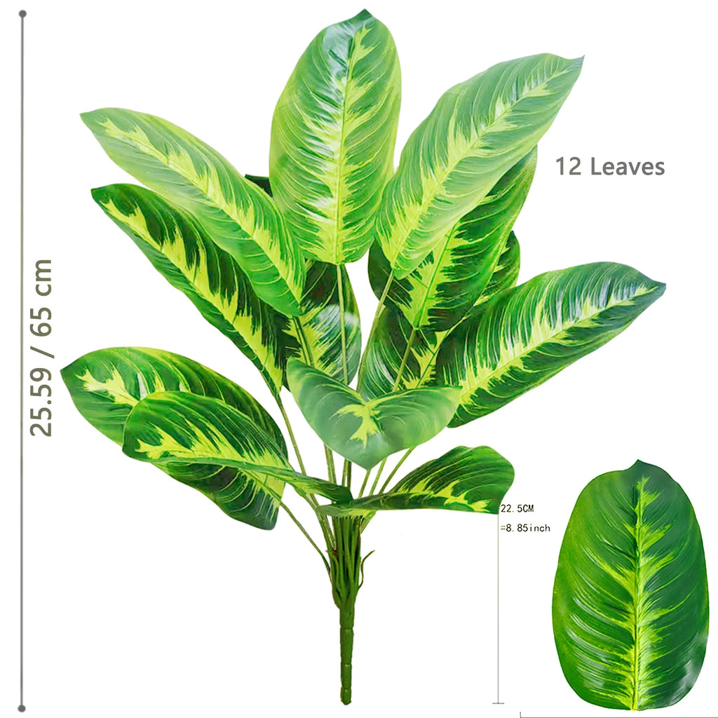 Large Artificial Tropical Palm Tree Banana Plant Real Touch Strelitzia Reginae Fake Plant for Home Garden Decor