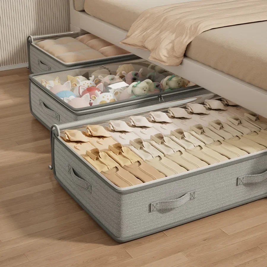 Foldable Under Bed Storage Containers Multipurpose Linen and Clothing Organizer