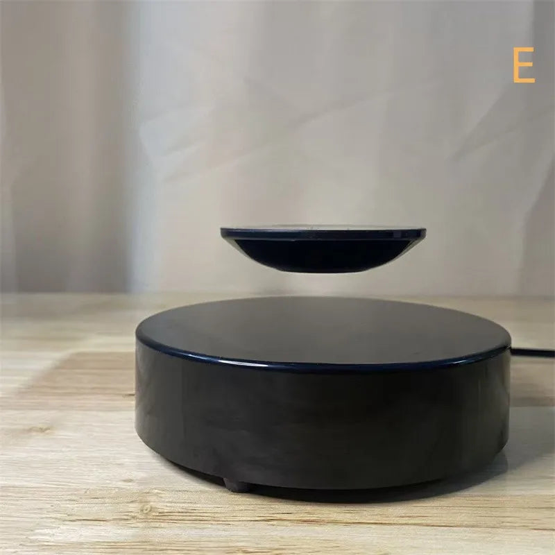 Magnetic Levitation Rotating Display Stand with LED Light Floating Base for Figures Jewelry Home Office Decor