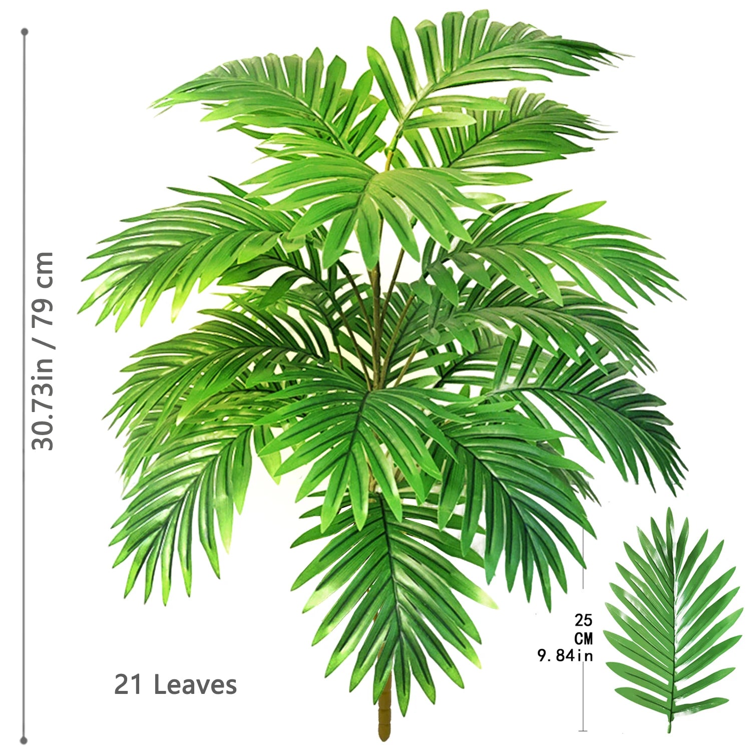 Artificial Palm Tree Decorative Leaves Tropical Fake Plant for Home and Garden Decoration
