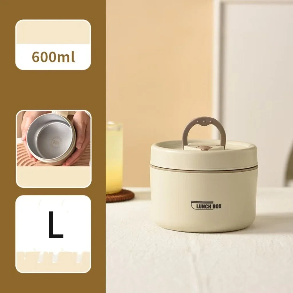 304 Stainless Steel Insulated Lunch Box Stackable Leakproof Bento Container Microwave Safe Food Storage