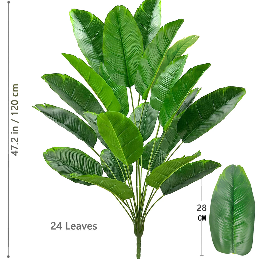 Large Artificial Tropical Palm Tree Banana Plant Real Touch Strelitzia Reginae Fake Plant for Home Garden Decor