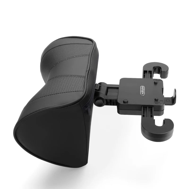 Leather Car Headrest Pillow Memory Foam Neck Support Cushion Adjustable Auto Accessory