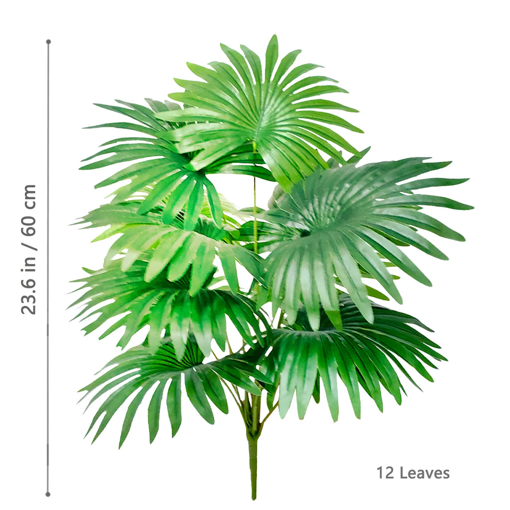 Artificial Palm Tree Decorative Leaves Tropical Fake Plant for Home and Garden Decoration
