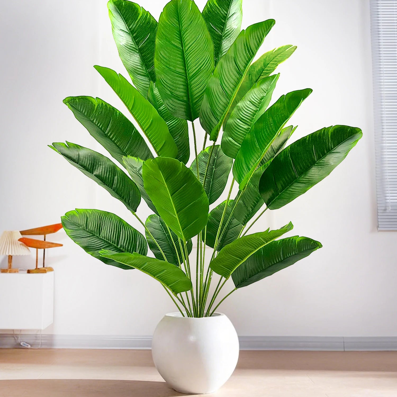 Large Artificial Tropical Palm Tree Banana Plant Real Touch Strelitzia Reginae Fake Plant for Home Garden Decor