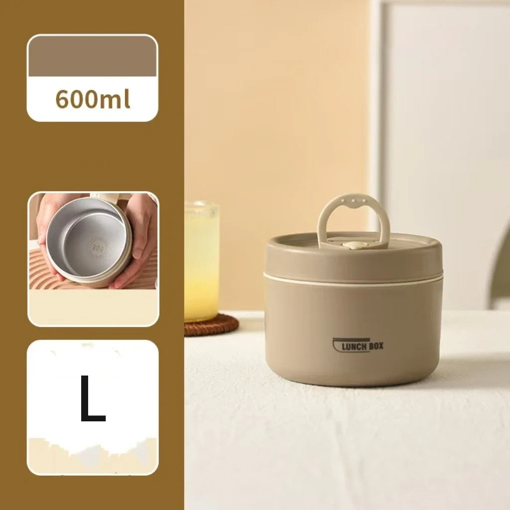 304 Stainless Steel Insulated Lunch Box Stackable Leakproof Bento Container Microwave Safe Food Storage