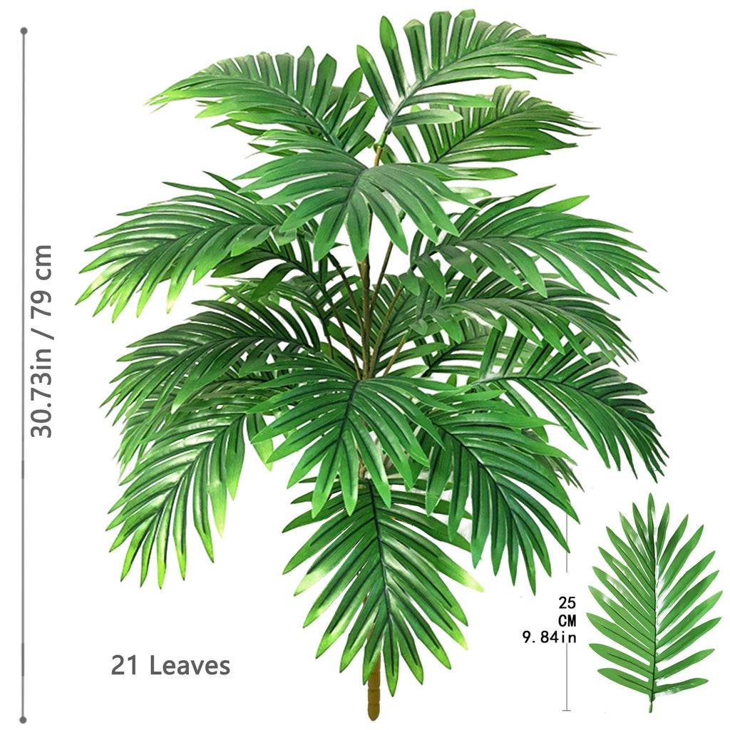 Artificial Palm Tree Decorative Leaves Tropical Fake Plant for Home and Garden Decoration