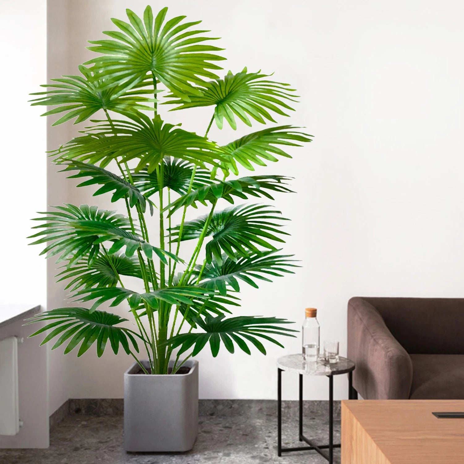 Artificial Palm Tree Decorative Leaves Tropical Fake Plant for Home and Garden Decoration