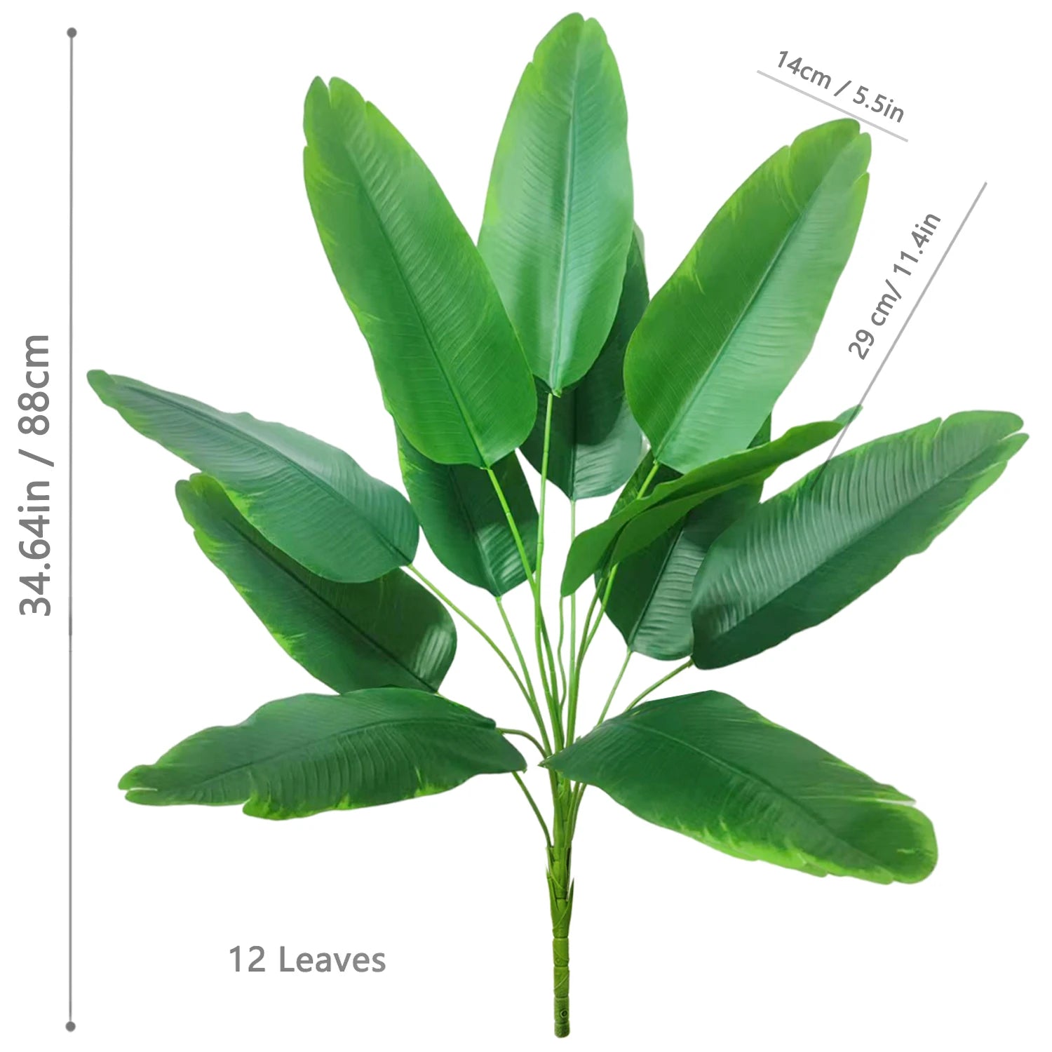 Large Artificial Tropical Palm Tree Banana Plant Real Touch Strelitzia Reginae Fake Plant for Home Garden Decor