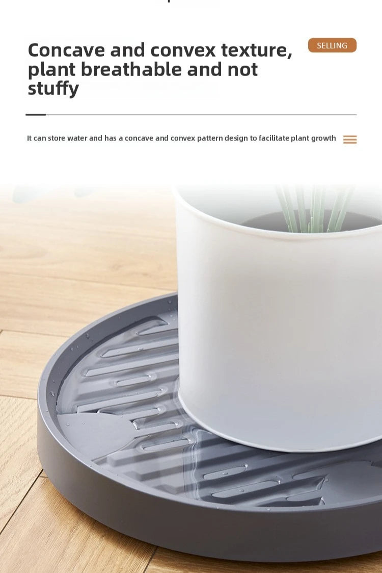 ABS Thicken Flowerpot Tray Bottom Pad Plastic Stable Universal Mobile Tray Universal Wheel Bottom Support Flowerpot Base Garden