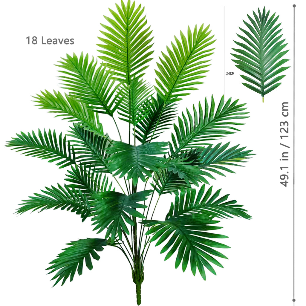 Artificial Palm Tree Decorative Leaves Tropical Fake Plant for Home and Garden Decoration
