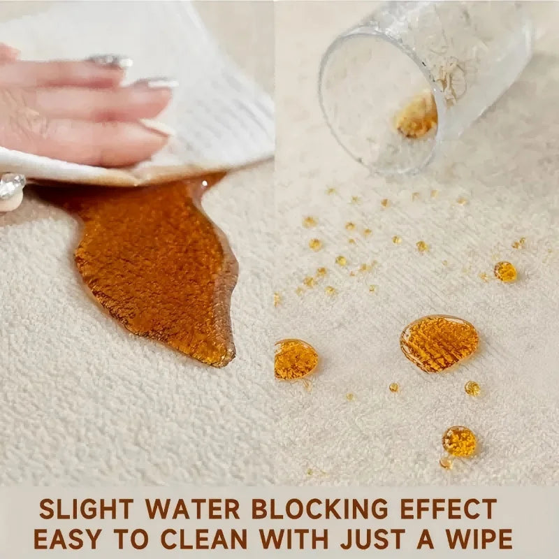 Cream Style Waterproof Living Room Carpet Anti Slip Bedroom Sofa Coffee Table Rug Modern Floor Mat