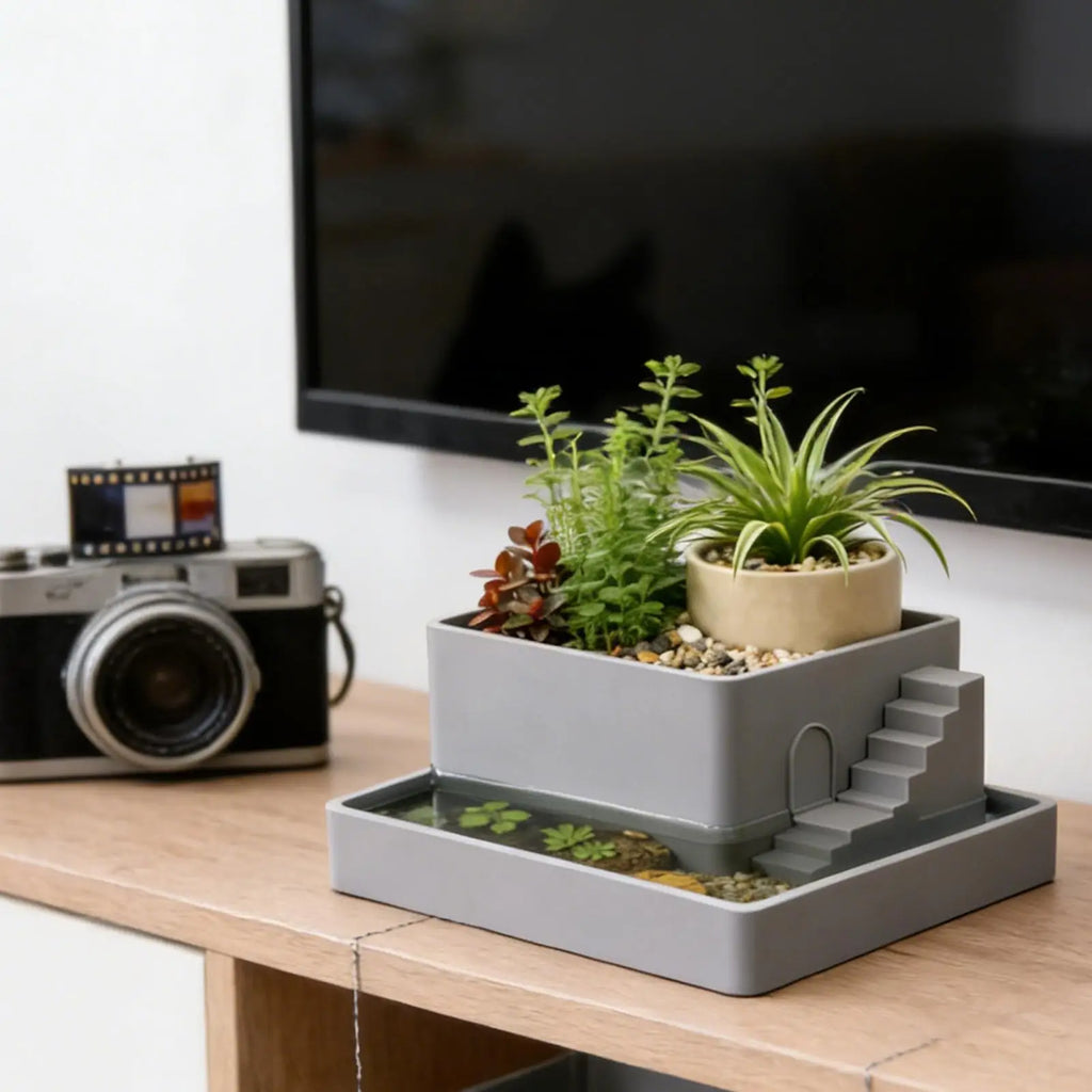 3D Printed Mini Flowerpot Succulent Planter Indoor Plant Container