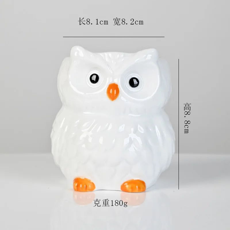 Mini Cute Owl Bonsai Ceramic Succulent Flower Pot