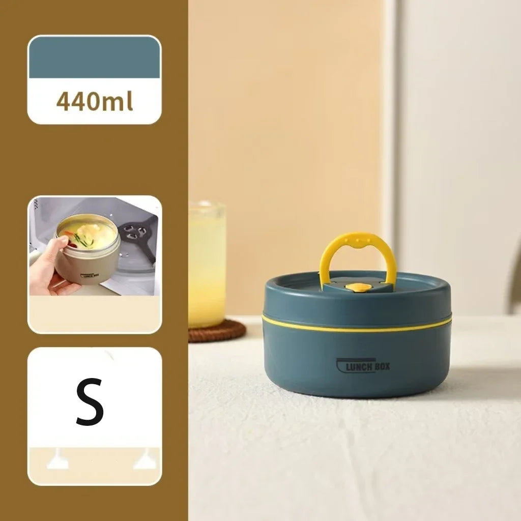 304 Stainless Steel Insulated Lunch Box Stackable Leakproof Bento Container Microwave Safe Food Storage