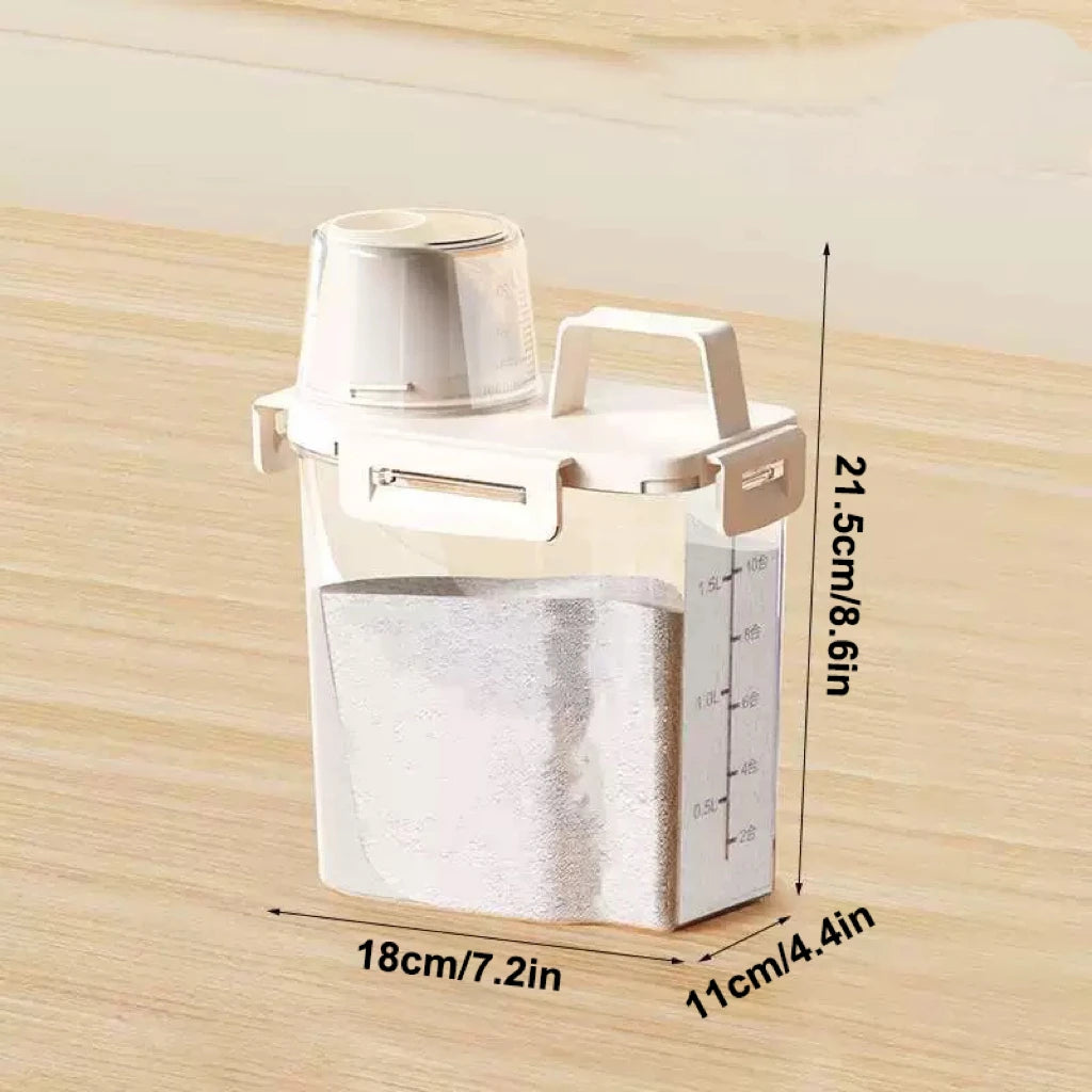 Airtight Rice Storage Container with Lid 2.5L Kitchen Food Storage Bin
