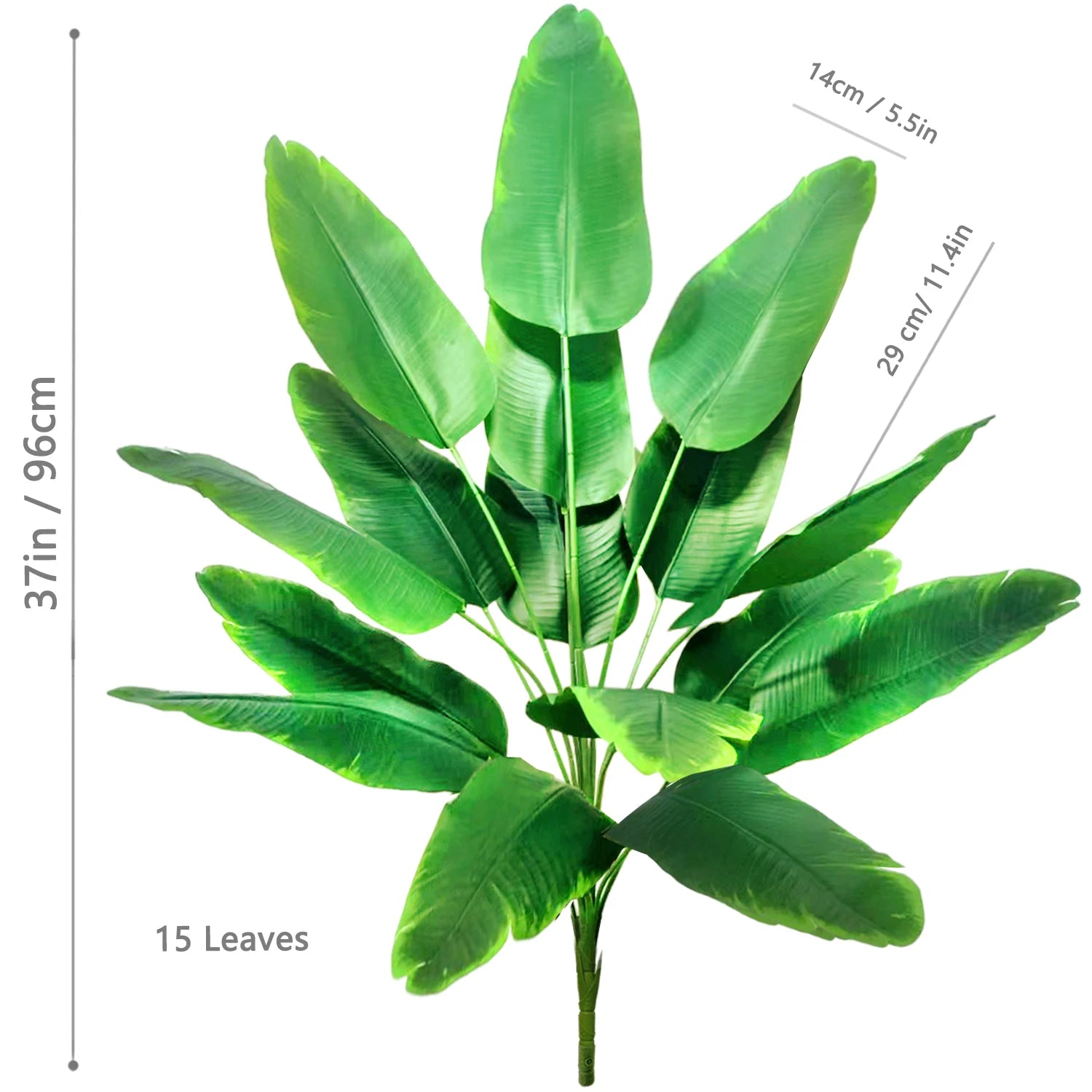 Large Artificial Tropical Palm Tree Banana Plant Real Touch Strelitzia Reginae Fake Plant for Home Garden Decor