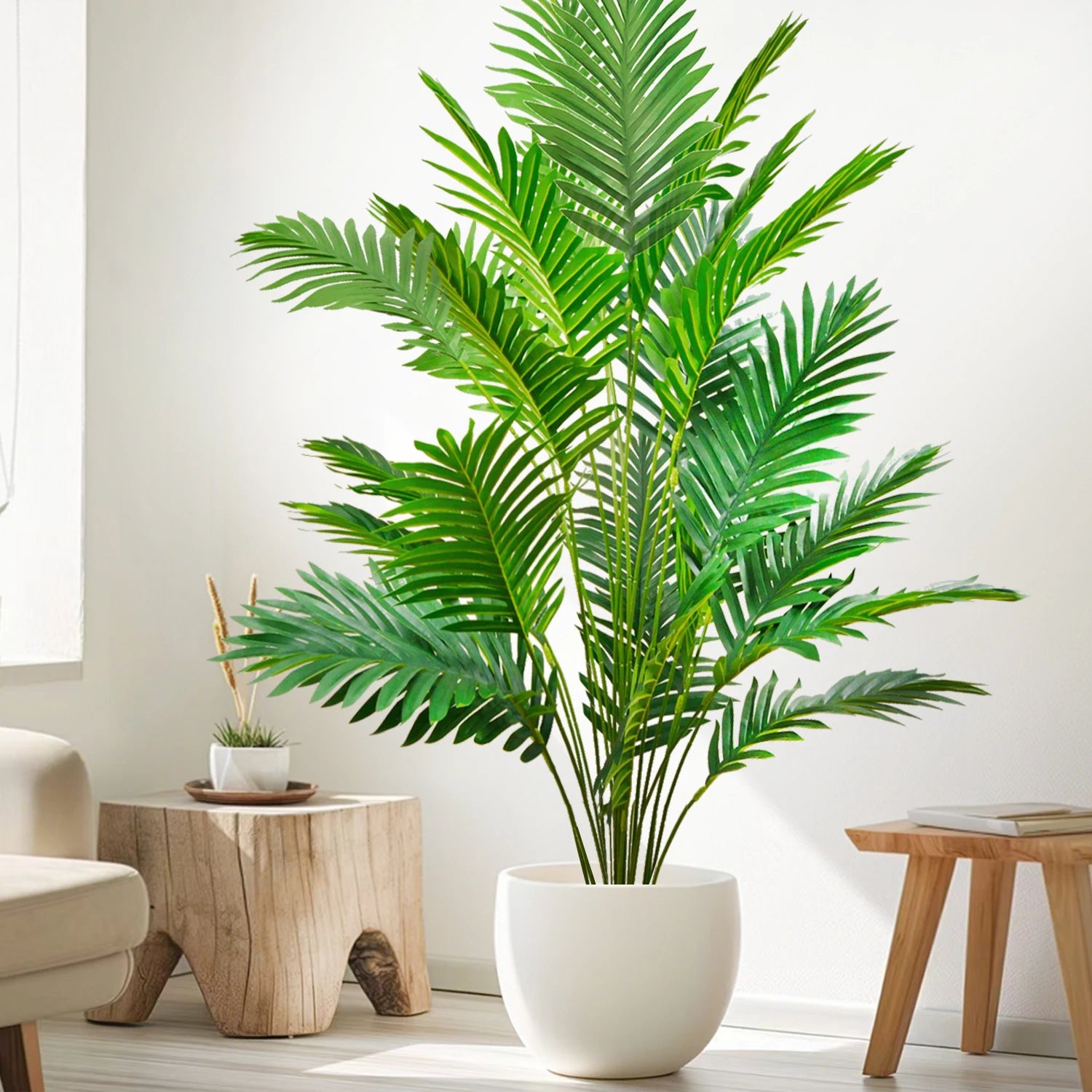 Artificial Palm Tree Decorative Leaves Tropical Fake Plant for Home and Garden Decoration