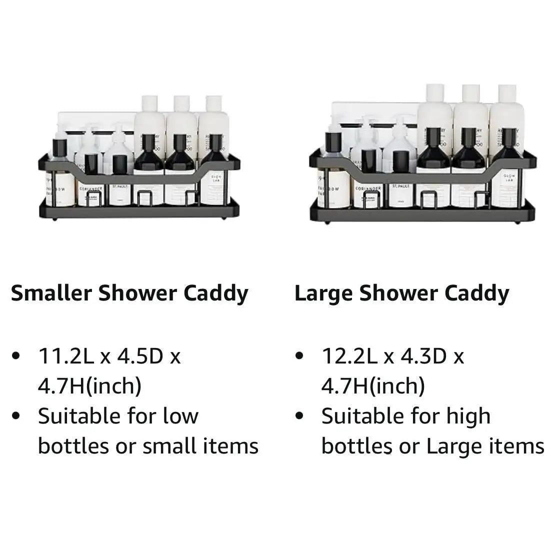 Premium Adhesive Shower Caddy Organizer Set 3 Pack / 5 Pack Rustproof Stainless Steel Bathroom Storage Shelf