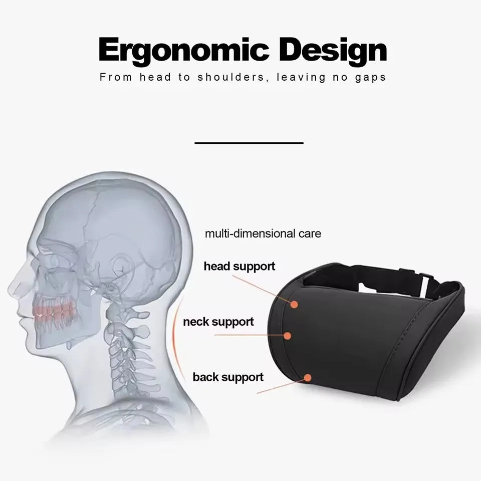 Oulex Seat Headrest Neck Pillow for Tesla Model 3/Y Juniper 19-25 Car Neck Support Pillow Nappa Leather Seat Headreck Car Access