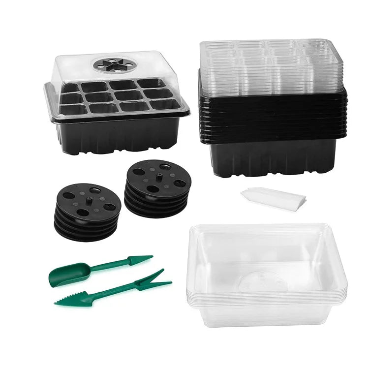 Seed Starter Tray Seedling Kit with Humidity Dome and Base Indoor Mini Greenhouse