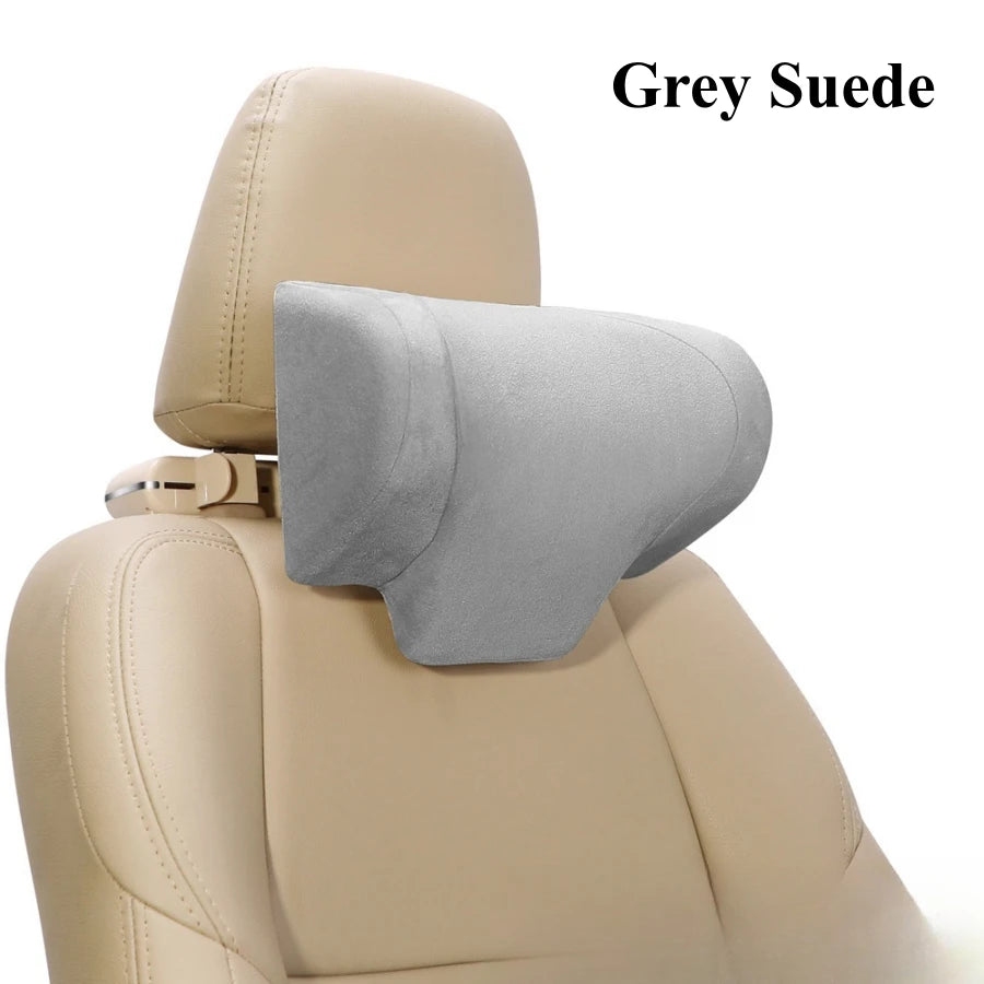 Adjustable Car Headrest Pillow with Neck Support Hidden Hook and Tablet Holder