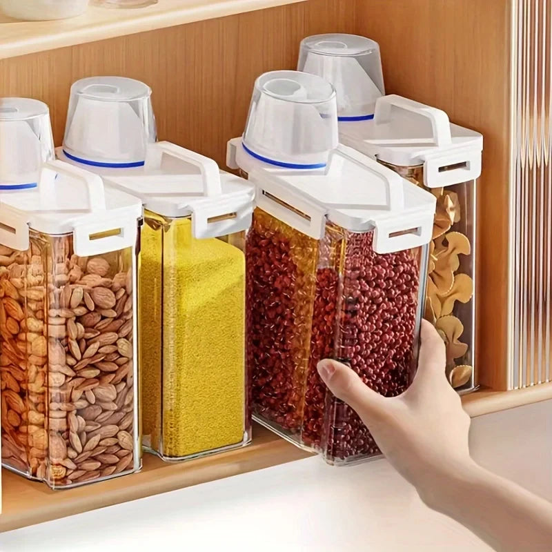Airtight Rice Storage Container with Lid 2.5L Kitchen Food Storage Bin