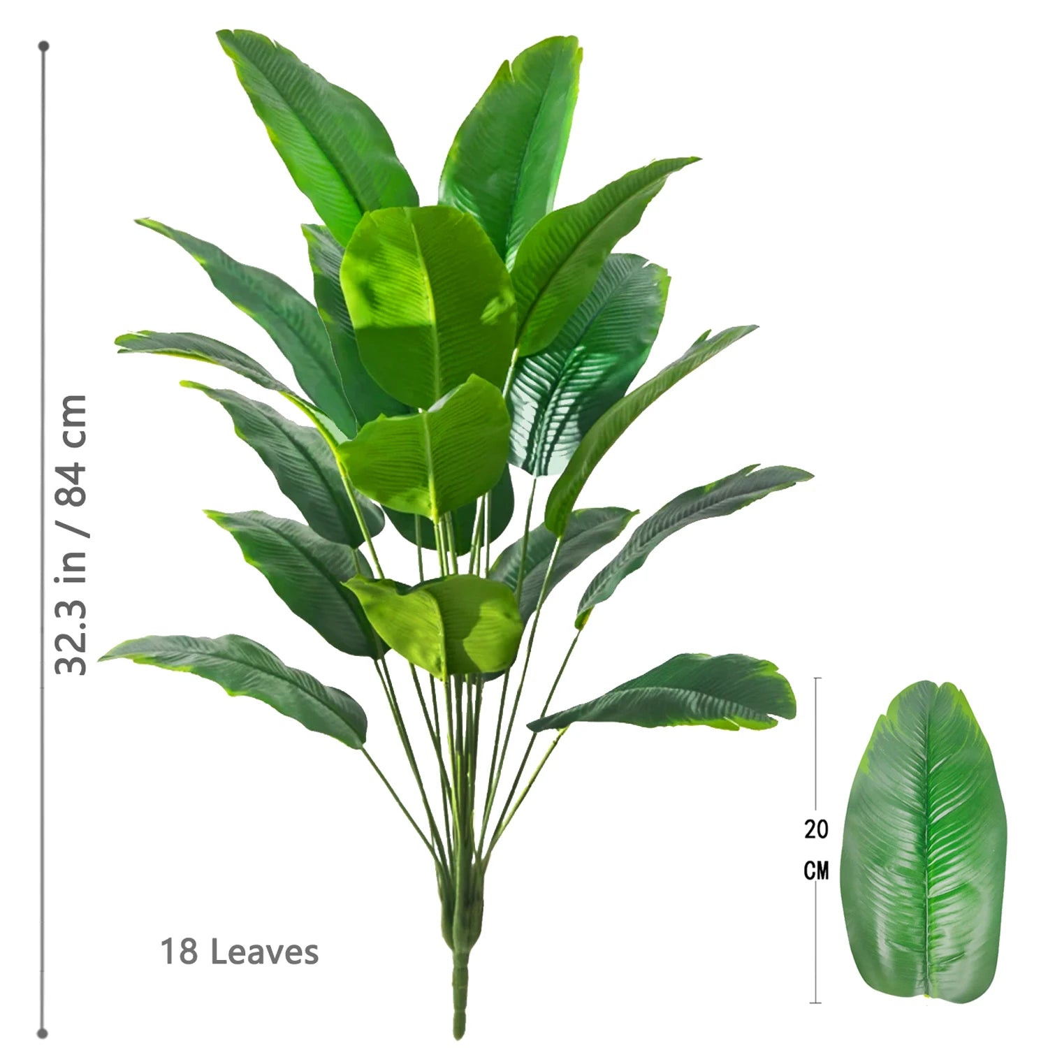 Large Artificial Tropical Palm Tree Banana Plant Real Touch Strelitzia Reginae Fake Plant for Home Garden Decor