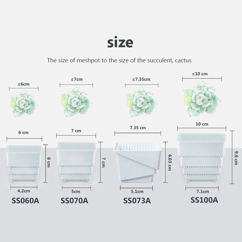Meshpot Succulent Pot with 360 Degree Ventilation and Drainage