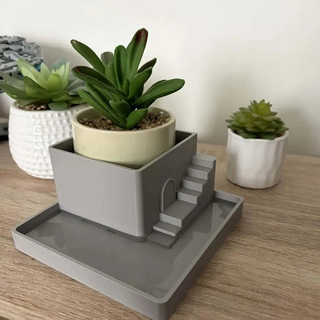 3D Printed Mini Flowerpot Succulent Planter Indoor Plant Container