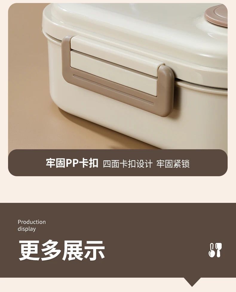 Stainless Steel Kids Lunch Box Compartment Bento Container Insulated Food Storage with Bag for School