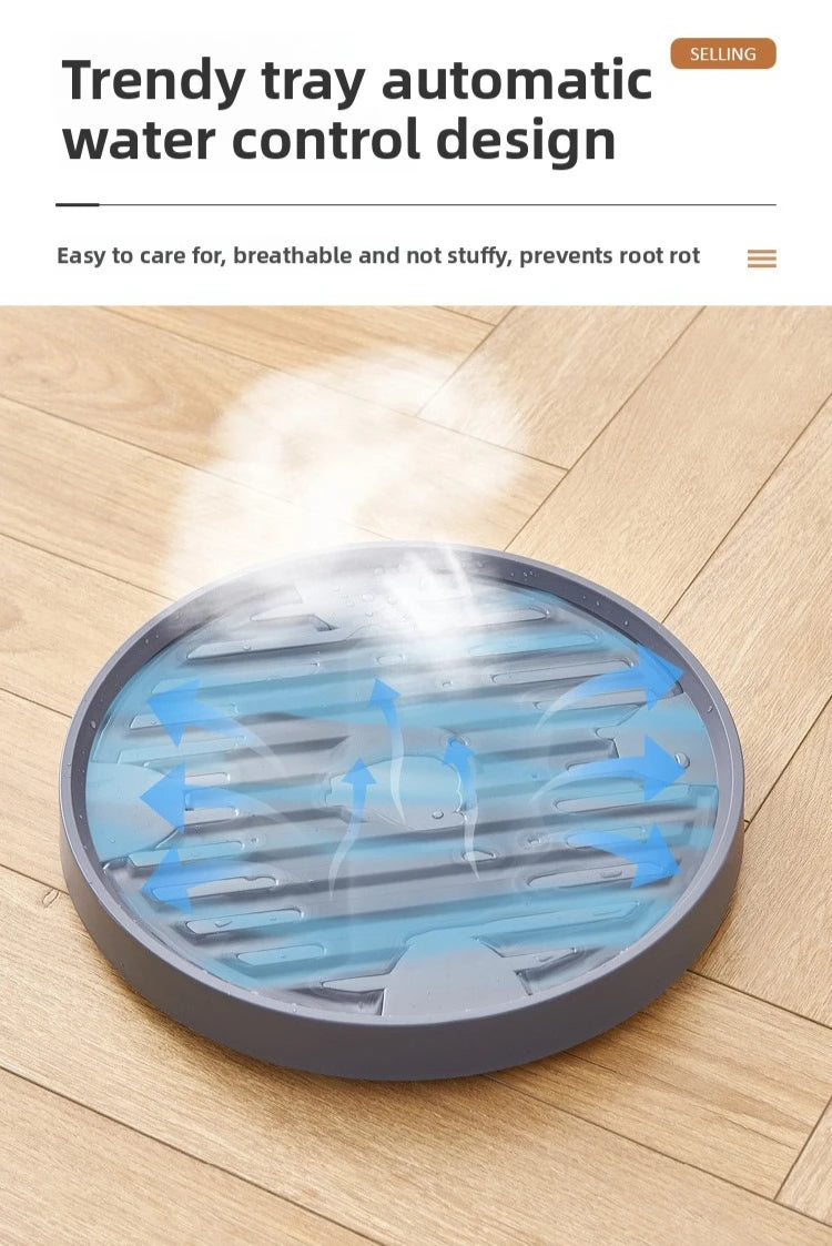 ABS Thicken Flowerpot Tray Bottom Pad Plastic Stable Universal Mobile Tray Universal Wheel Bottom Support Flowerpot Base Garden