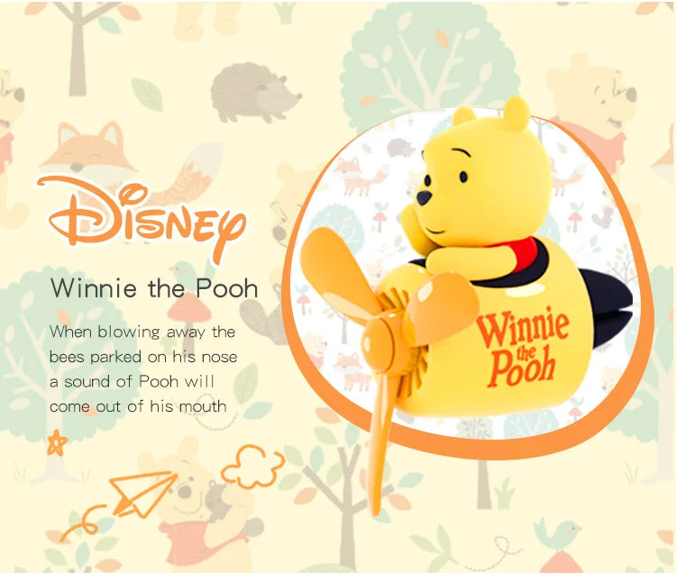 Winnie the Pooh Pilot Car Air Freshener Cute Cartoon Vent Clip Fragrance Diffuser Interior Decoration