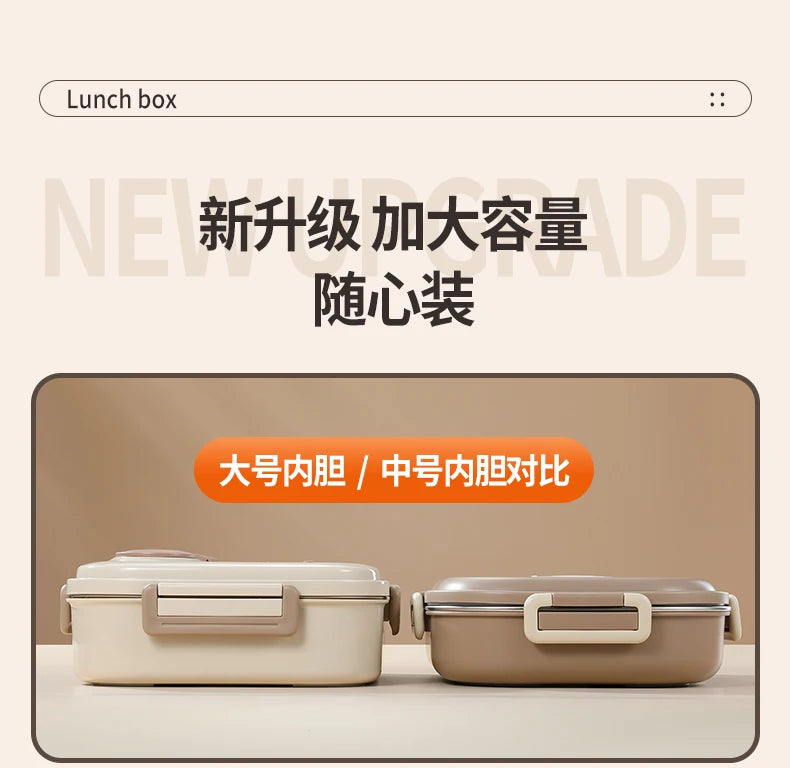 Stainless Steel Kids Lunch Box Compartment Bento Container Insulated Food Storage with Bag for School