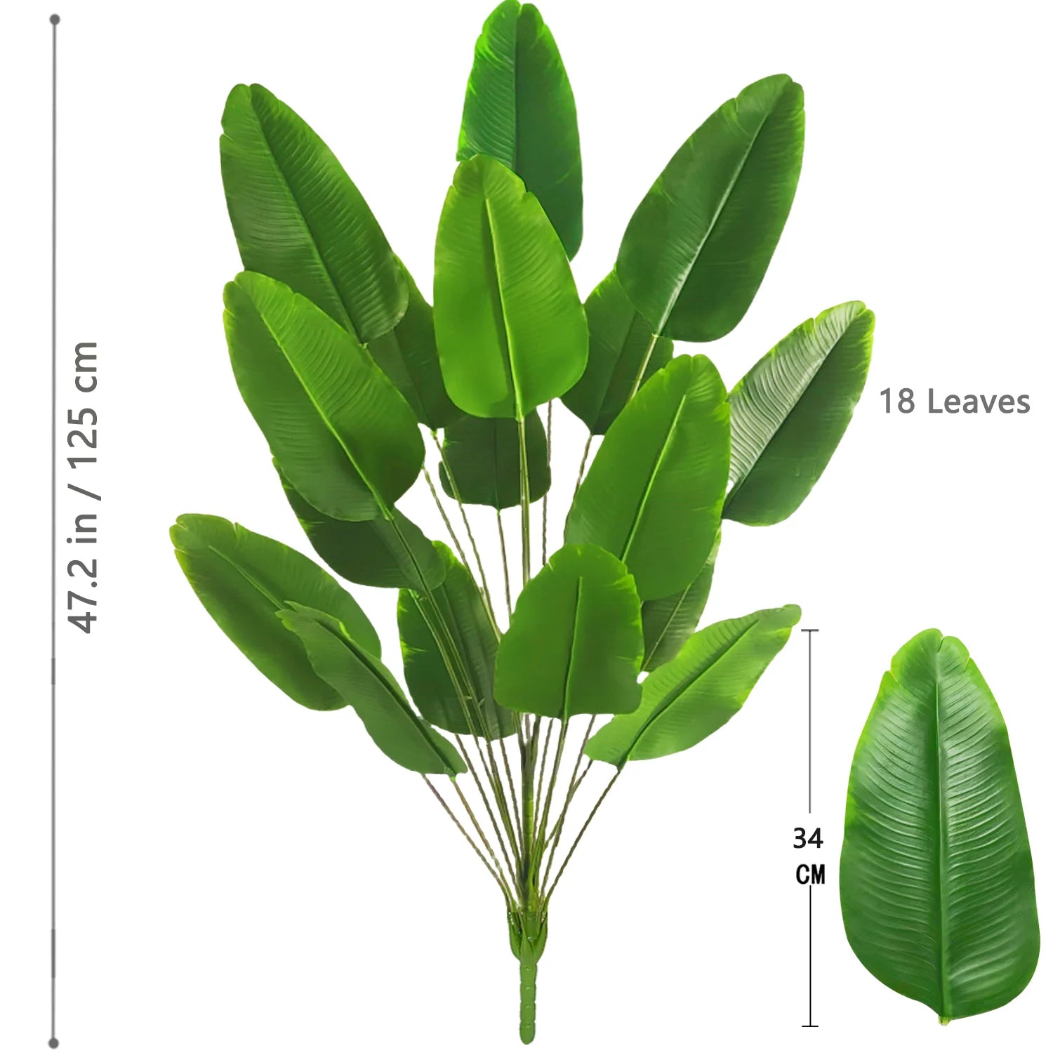 Large Artificial Tropical Palm Tree Banana Plant Real Touch Strelitzia Reginae Fake Plant for Home Garden Decor