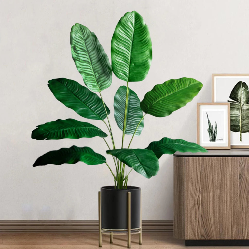 Large Artificial Tropical Palm Tree Banana Plant Real Touch Strelitzia Reginae Fake Plant for Home Garden Decor