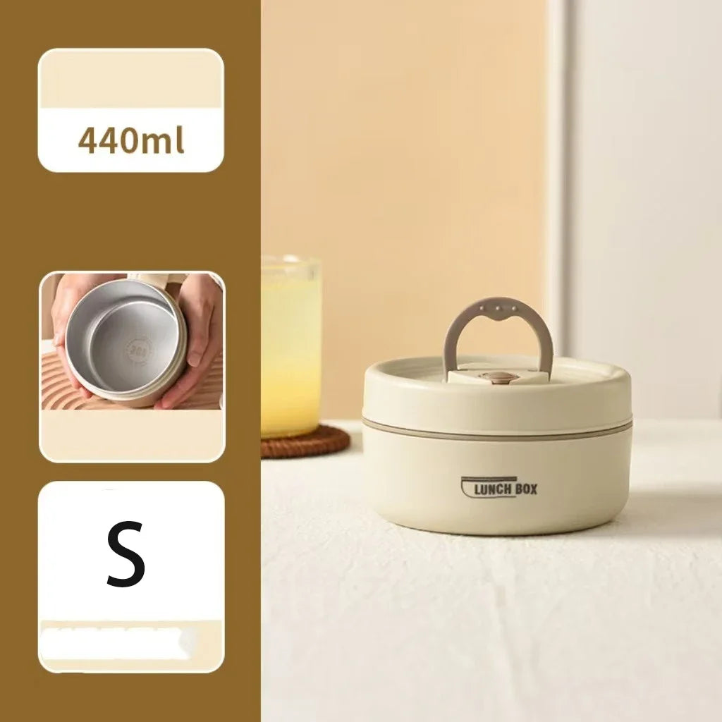 304 Stainless Steel Insulated Lunch Box Stackable Leakproof Bento Container Microwave Safe Food Storage