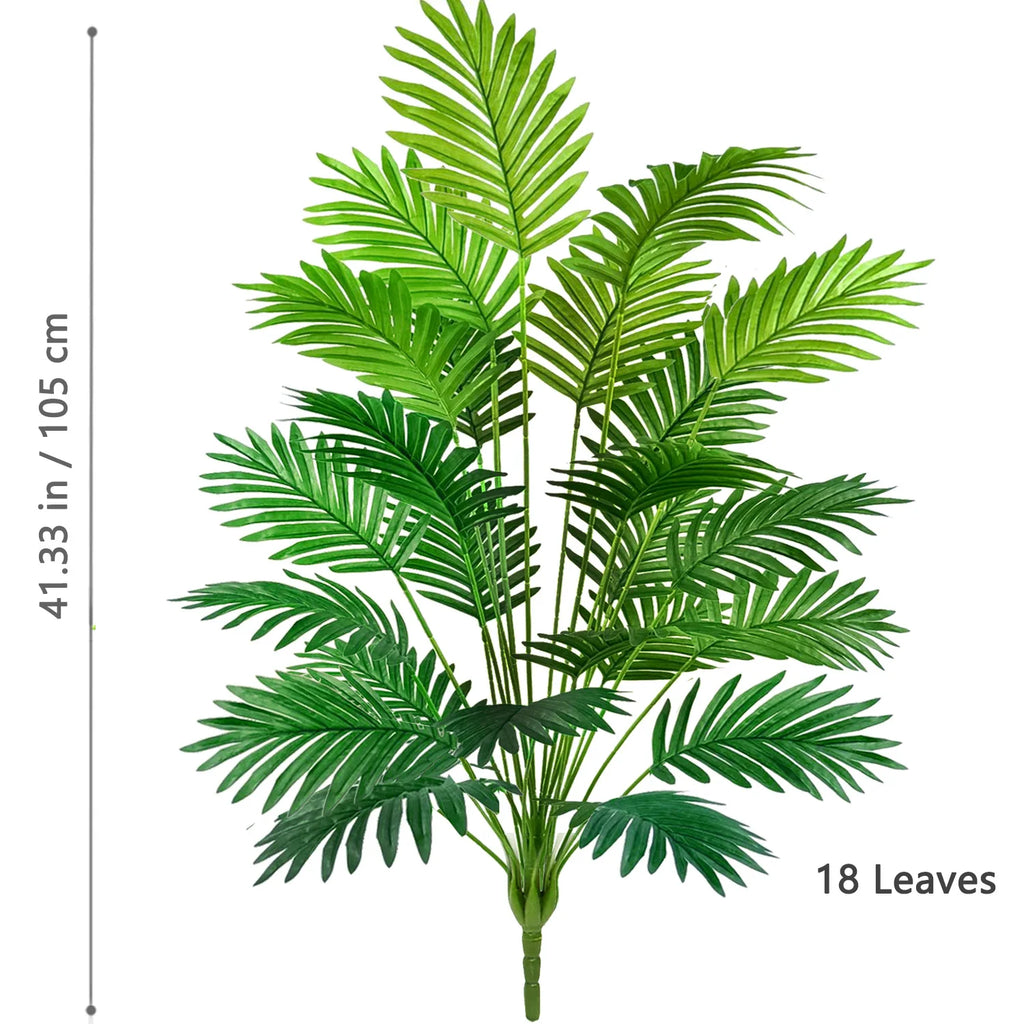 Artificial Palm Tree Decorative Leaves Tropical Fake Plant for Home and Garden Decoration
